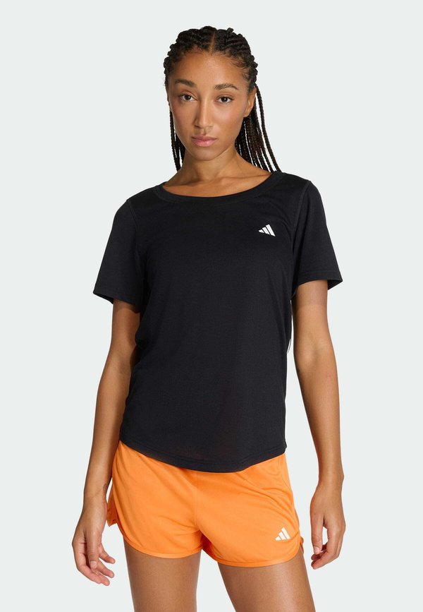 adidas Performance WORKOUT ESSENTIALS SCOOP NECK - Sports T-shirt - black