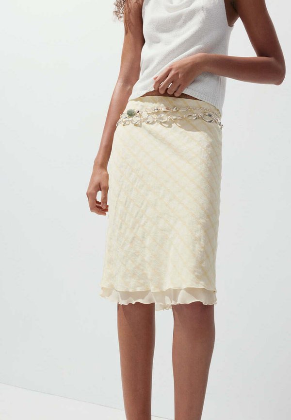 Mango ADULT - A-line skirt - yellow