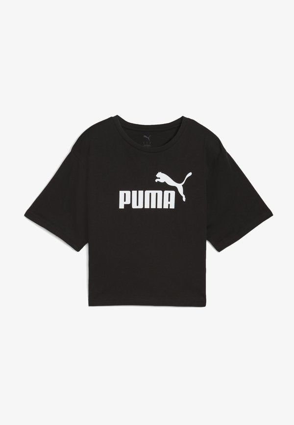 Puma ESS CROPPED NO. 1 LOGO RELAXED T-SHIRT - Print T-shirt - black