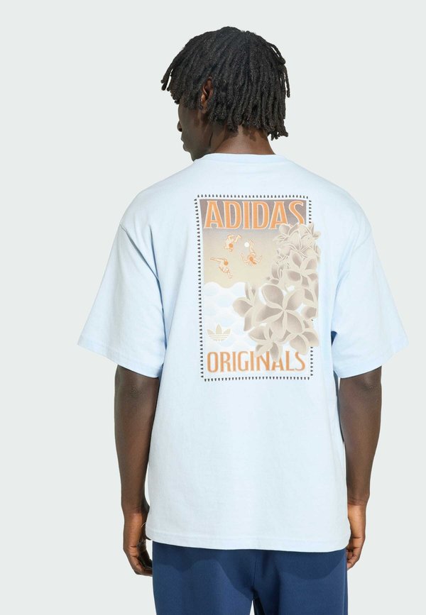 adidas Originals SUMMER GRAPHIC CREW - Print T-shirt - crystal sky