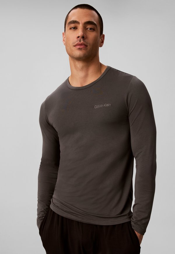 Calvin Klein Underwear LONG SLEEVE CREW NECK - Pyjama top - volcanic ash