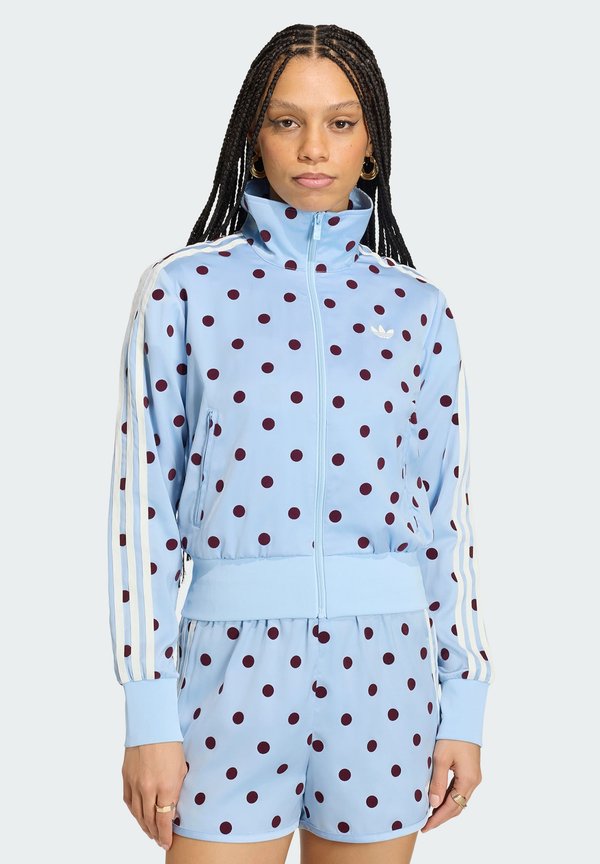 adidas Originals SATIN POLKA DOTS TT - Zip-up sweatshirt - clear sky