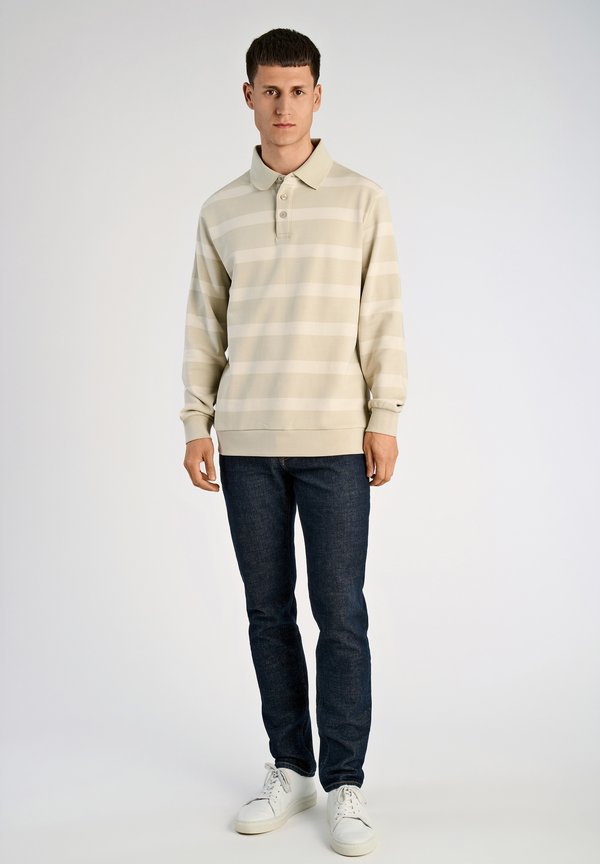 Lindbergh STRIPED POLO SWEATSHIRT L/S