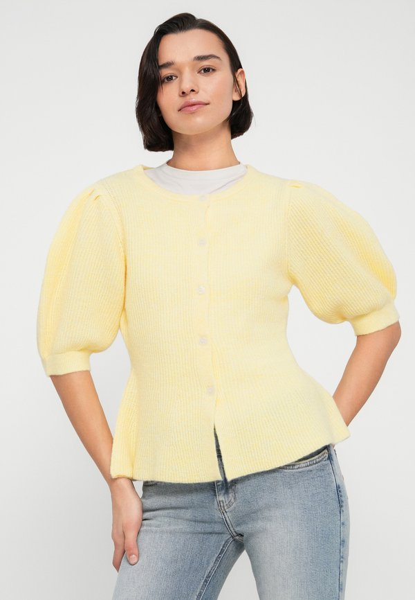 Pieces PCSILLY SS PUFF KNIT CARDIGAN NOOS BC