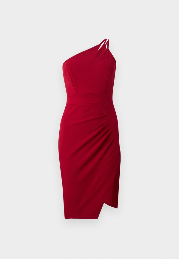 WAL G PETITE VALENCIA CUT OUT ONE SHOULDER DRESS