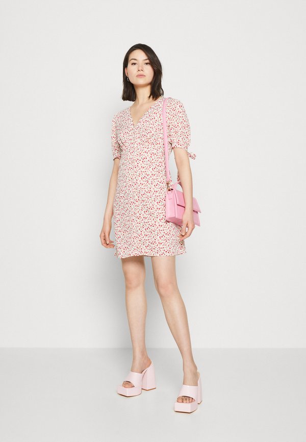 JDY JDYNICOLE TIE SLEEVE SHORT DRESS
