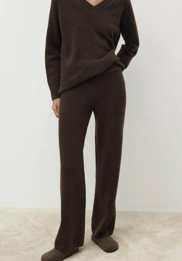 Mango STRAIGHT - Trousers - brown