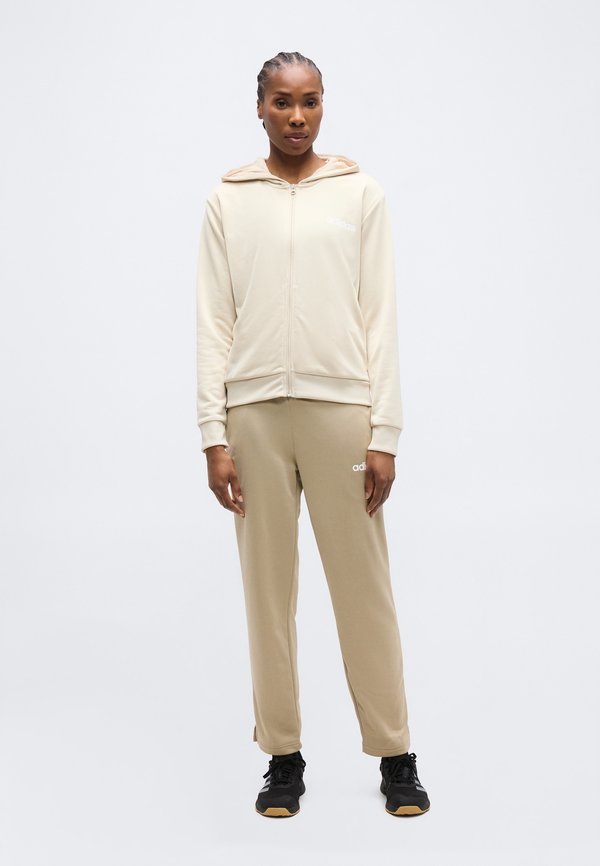 adidas Sportswear ESSENTIALS LINEAR - Tracksuit - beige