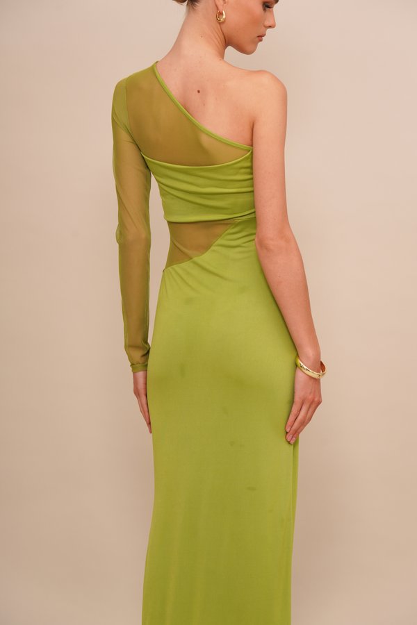 WAL G. SOLADA ONE SLEEVE MAXI