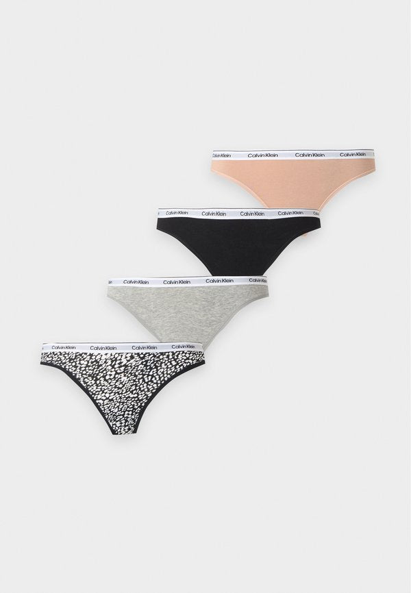 Calvin Klein Underwear ICON LOGO 5 PACK - Thong - black/cedar/grey heather/ink