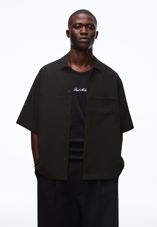 Bershka BOXY TAILORING - Shirt - black