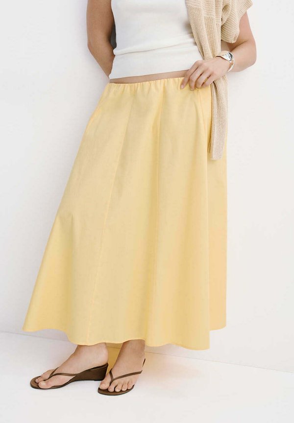 Mango ADULT - A-line skirt - light yellow