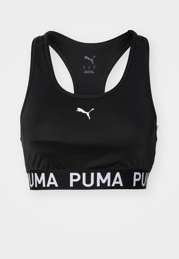 Puma 4KEEPS ELASTIC BRA - Medium support sports bra - black