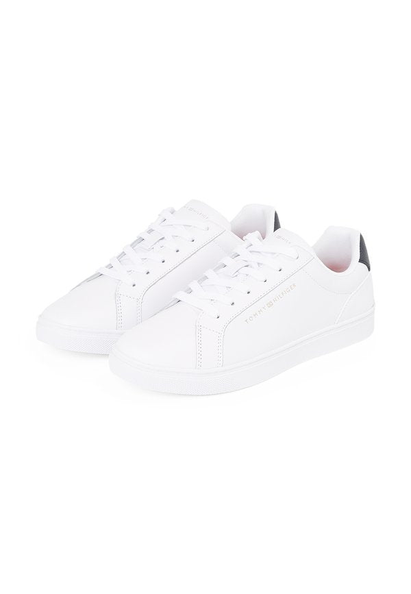 Tommy Hilfiger CONTRAST HEEL LEATHER CUPSOLE TRAINERS