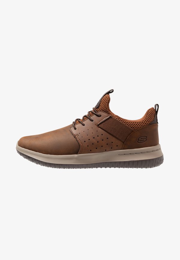 Skechers DELSON AXTON - Slip-ons - dark brown