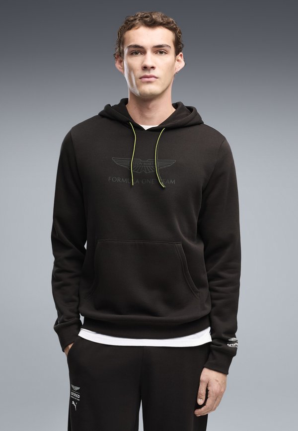 Puma PUMA X ASTON MARTIN ARAMCO F1® TEAM ESSENTIALS HOODIE - Hoodie - black