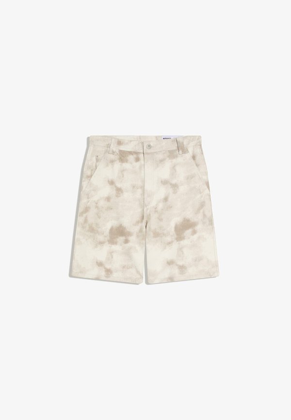 Bershka PRINT - Denim shorts - grey