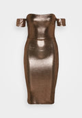 WAL G. PARTY IZZY OFF SHOULDER MIDI