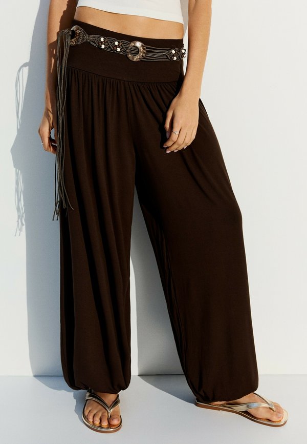 Bershka CROC-EFFECT BELT - Belt - dark brown