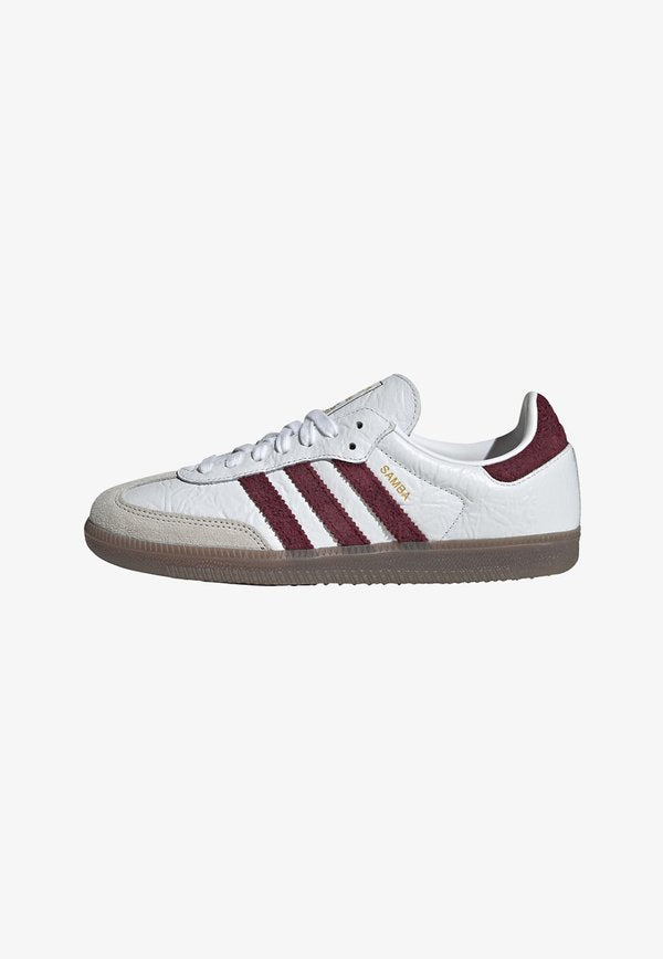 adidas Originals SAMBA - Trainers - ftwr white/maroon/gum