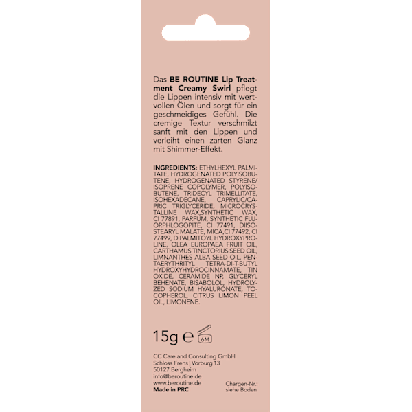 Lippenpflege Lip Treatment Creamy Swirl BE ROUTINE