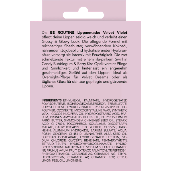 Lippenpflege Lippenmaske Velvet Violet BE ROUTINE