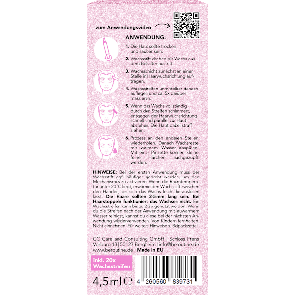 Wachsstift Augenbrauen & Oberlippe, sensitive BE ROUTINE