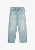 Bershka STRAIGHT WIDE JEANS - Straight leg jeans - blue denim