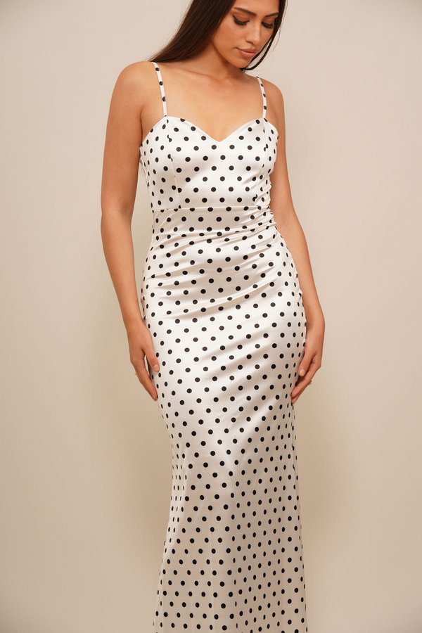WAL G. MADALINE HEART NECK LINE MAXI