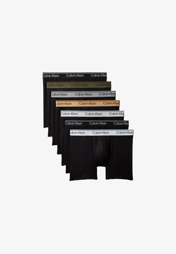 Calvin Klein Underwear BRIEF 7 PACK - Trunks - black/harbor mist/bronze flash, olive/night, convoy/plein air
