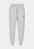 adidas Sportswear ESSENTIALS LINEAR CUFFED PANTS - Tracksuit bottoms - medium grey heather/black