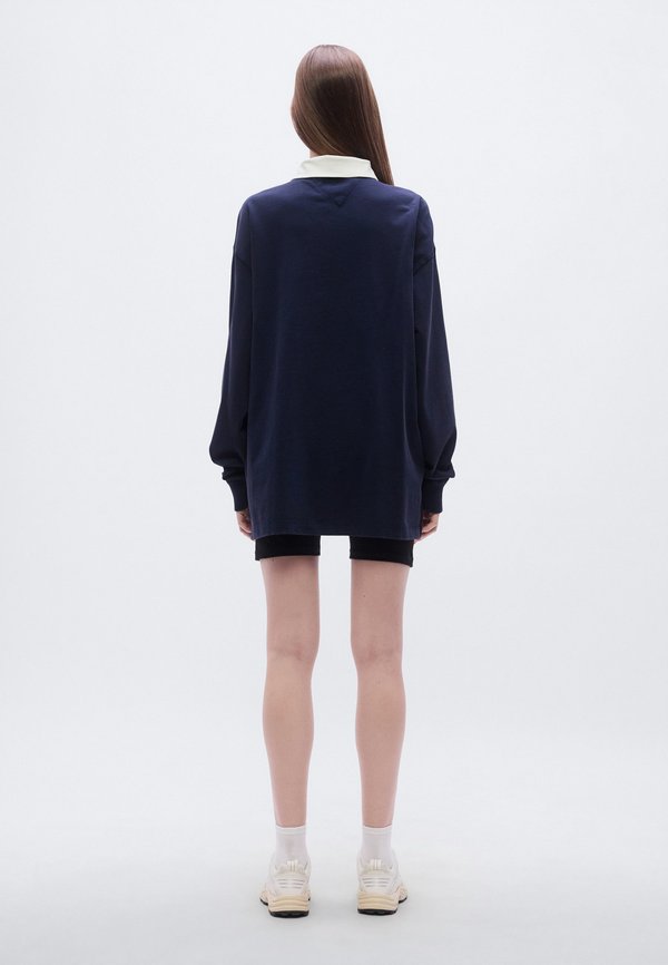 Tommy Jeans LOGO EMBROIDERY JERSEY OVERSIZED RUGBY SHIRT