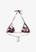 Bershka PRINTED TRIANGLE - BIKINI - Bikini top - pink