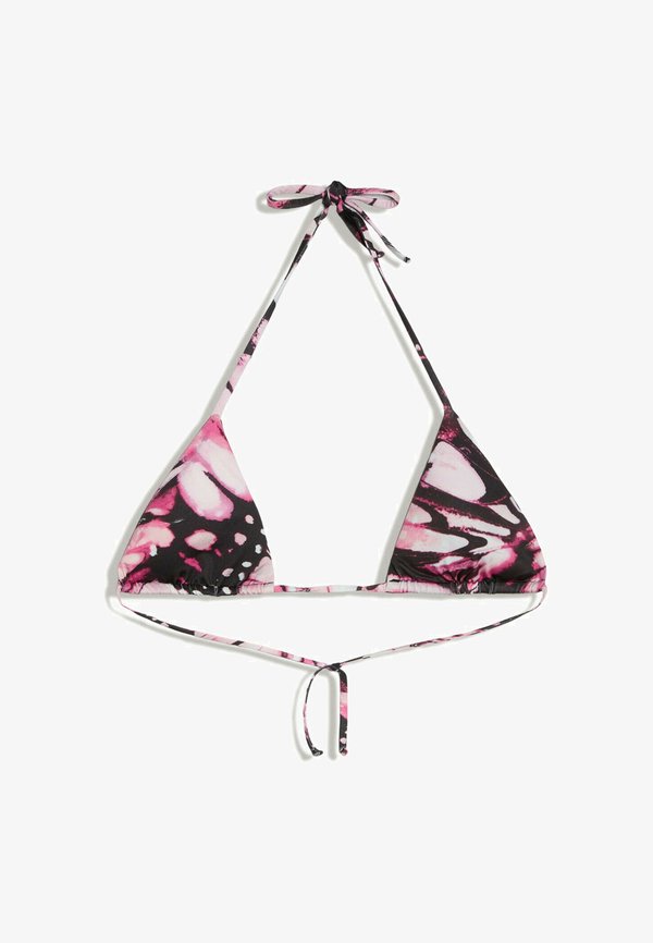 Bershka PRINTED TRIANGLE - BIKINI - Bikini top - pink