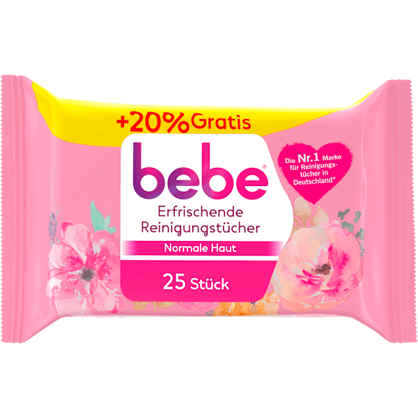 Abschminktücher erfrischend mit Rosenwasser bebe