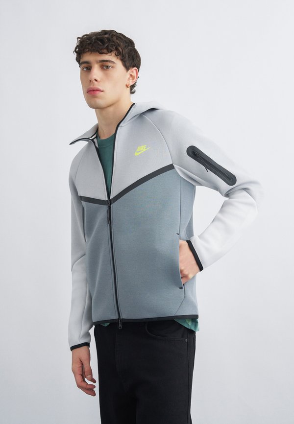 Nike Sportswear Fleece jacket - smoke grey/cool grey/photon dust/volt