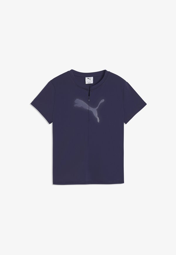 Puma DARE TO HALF ZIP GRAPHIC - Print T-shirt - deep plum