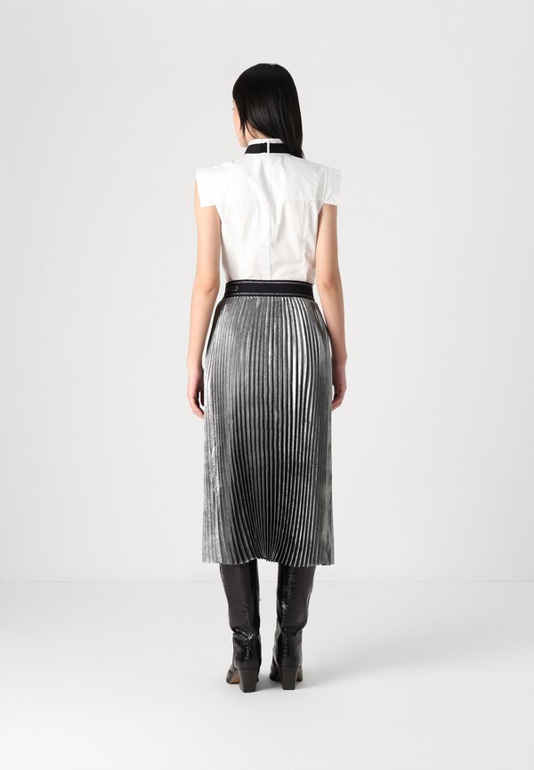 KARL LAGERFELD FOIL PLEATED SKIRT