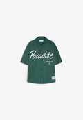 Bershka OVERSIZE FRONT PRINT - SHIRT - Shirt - evergreen