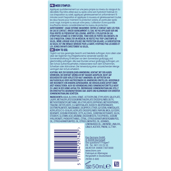 Sonnenfluid aqua rich uv LSF 50 Bioré