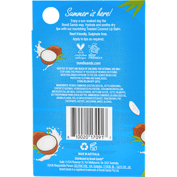 Lip BalmCoconut LSF 50+ Bondi Sands