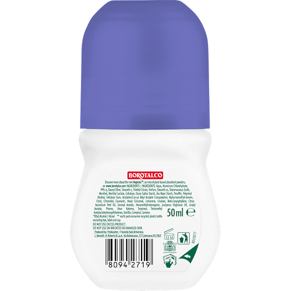 Antitranspirant Deo Roll-on FRESH Non-Stop Aquatic Flowers Scent Borotalco