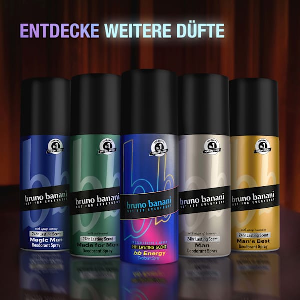 Deospray Frozen Leaves & Amber bb Energy bruno banani