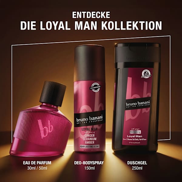 Deospray Loyal Man Ginger Geranium Amber bruno banani