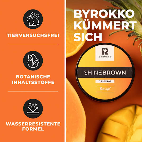 Bräunungsbeschleuniger Creme shine brown, Original Byrokko