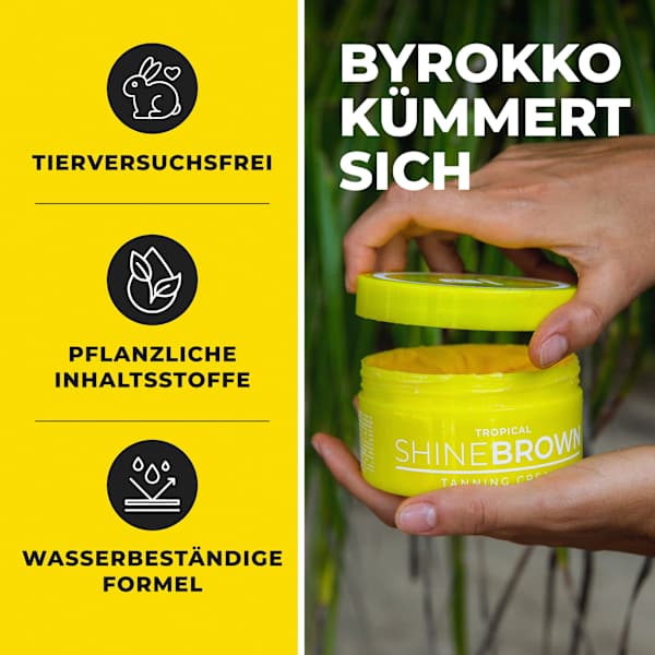 Bräunungsbeschleuniger Creme tropical shine brown Byrokko