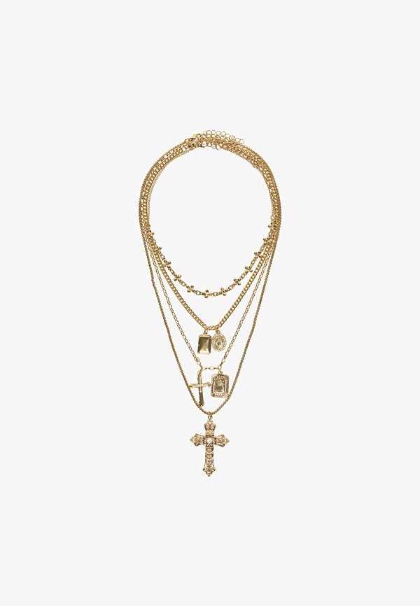 Bershka PENDANT  - Necklace - gold-coloured