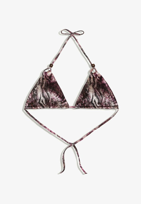 Bershka BIKINI TOP - Bikini top - bordeaux
