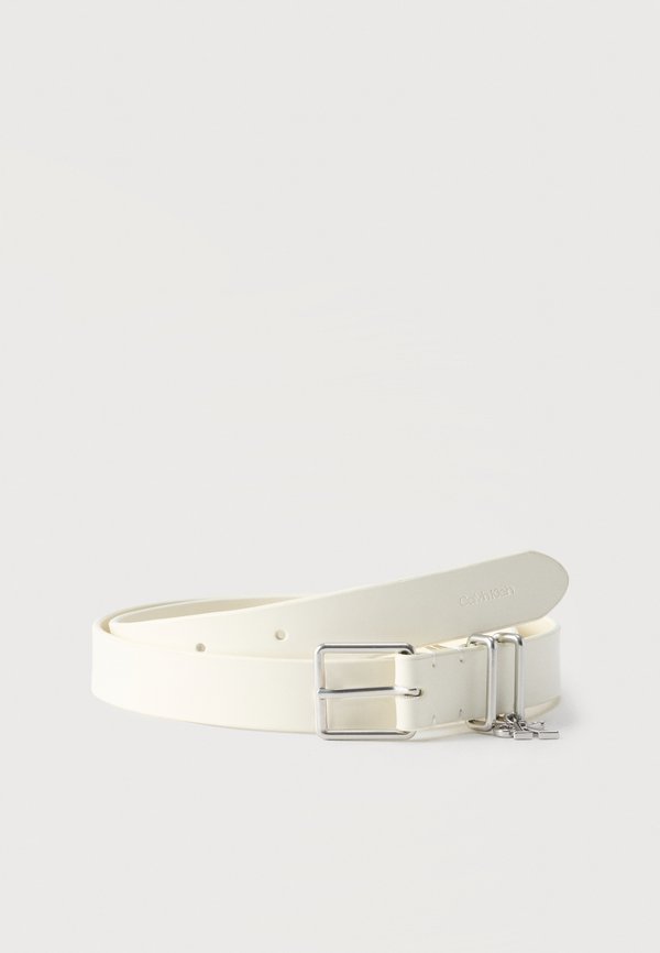 Calvin Klein MONOGRAM KEEPER BELT - Belt - white alyssum