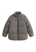 New Look Curves CURVES HOUNDSTOOTH CHECK PATTERN CROPPED PUFFER